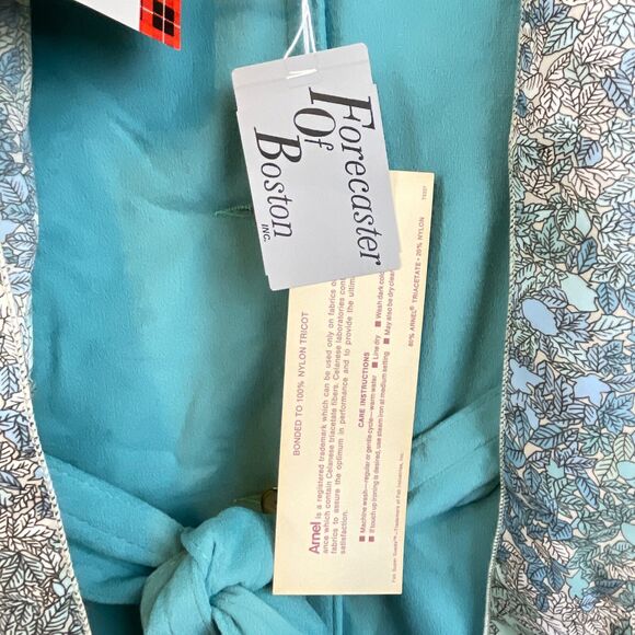 Vintage 1960s Forecaster of Boston Trench Rain Coat Size 13/14 Blue Scarf - Picture 6 of 14